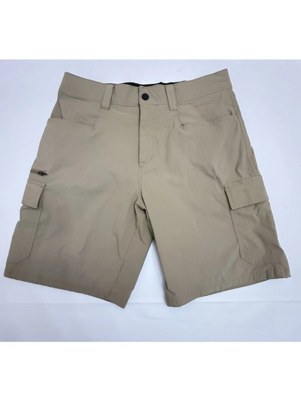 Orvis Tech Cargo Shorts Mens Size 32 Khaki Stretch Performance Hiking Fishing